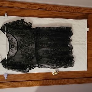 TORRID Black Lace Babydoll Top